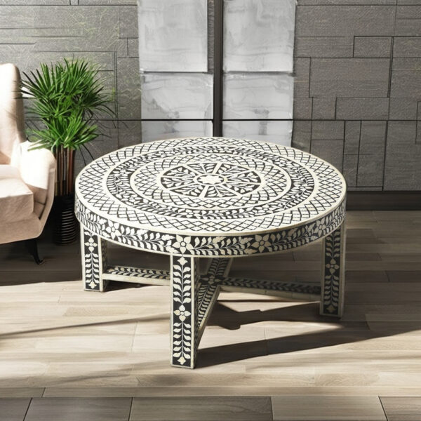 Bone & Resin Inlay Coffee Table