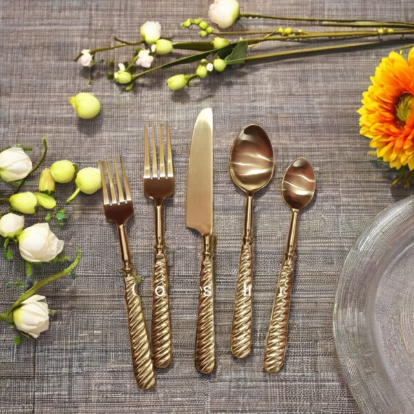 Stainless Steel GOLD PVD Flatware Set