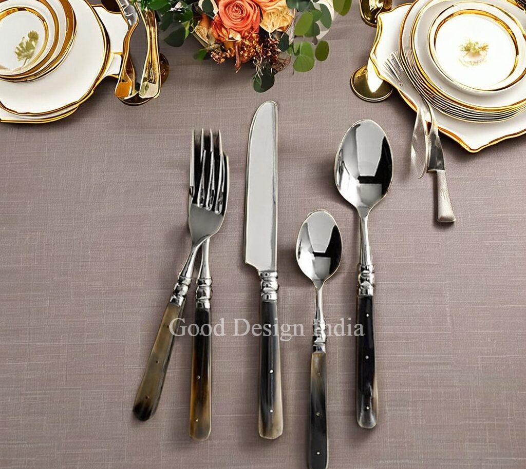 Bone and Horn Handle Flatware Set