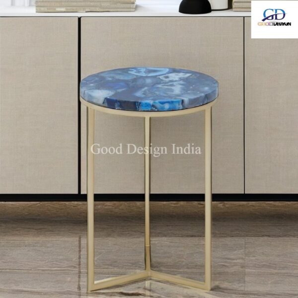 Natural Stone Top Side Table