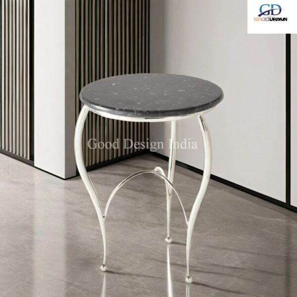 Natural Stone Top Side Table - Image 2